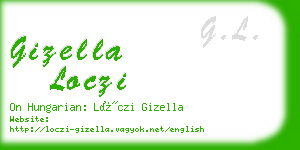 gizella loczi business card